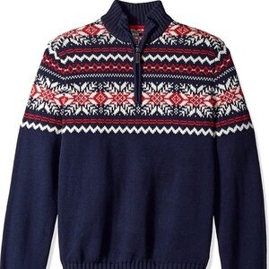 Izod Pullover 1/4 Zip Sweater Winter Ski